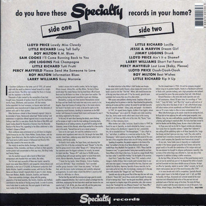Little Richard, Lloyd Price, Joe Liggins, Roy Milton, Sam Cooke, Etc. - Rip It Up: The Best Of Specialty Records Vinyl Record