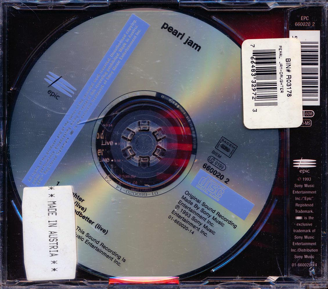 Pearl Jam - Daughter Music CD