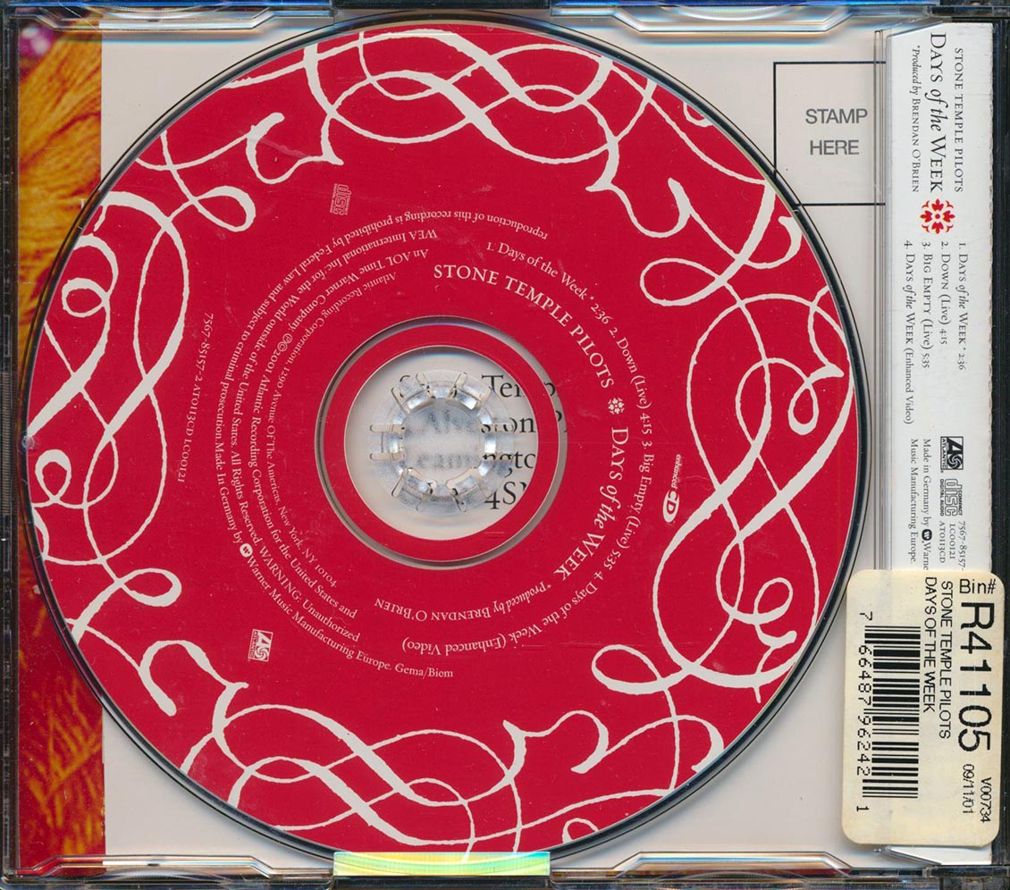Stone Temple Pilots - Days Of The Week Music CD
