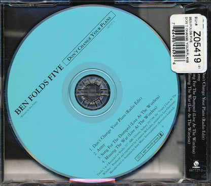 Ben Folds Five - Don't Change Your Plans Music CD