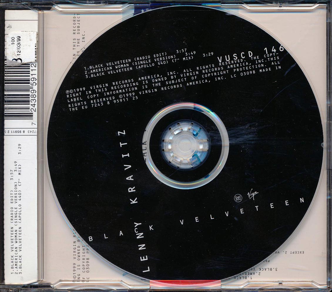 Lenny Kravitz - Black Velveteen Music CD