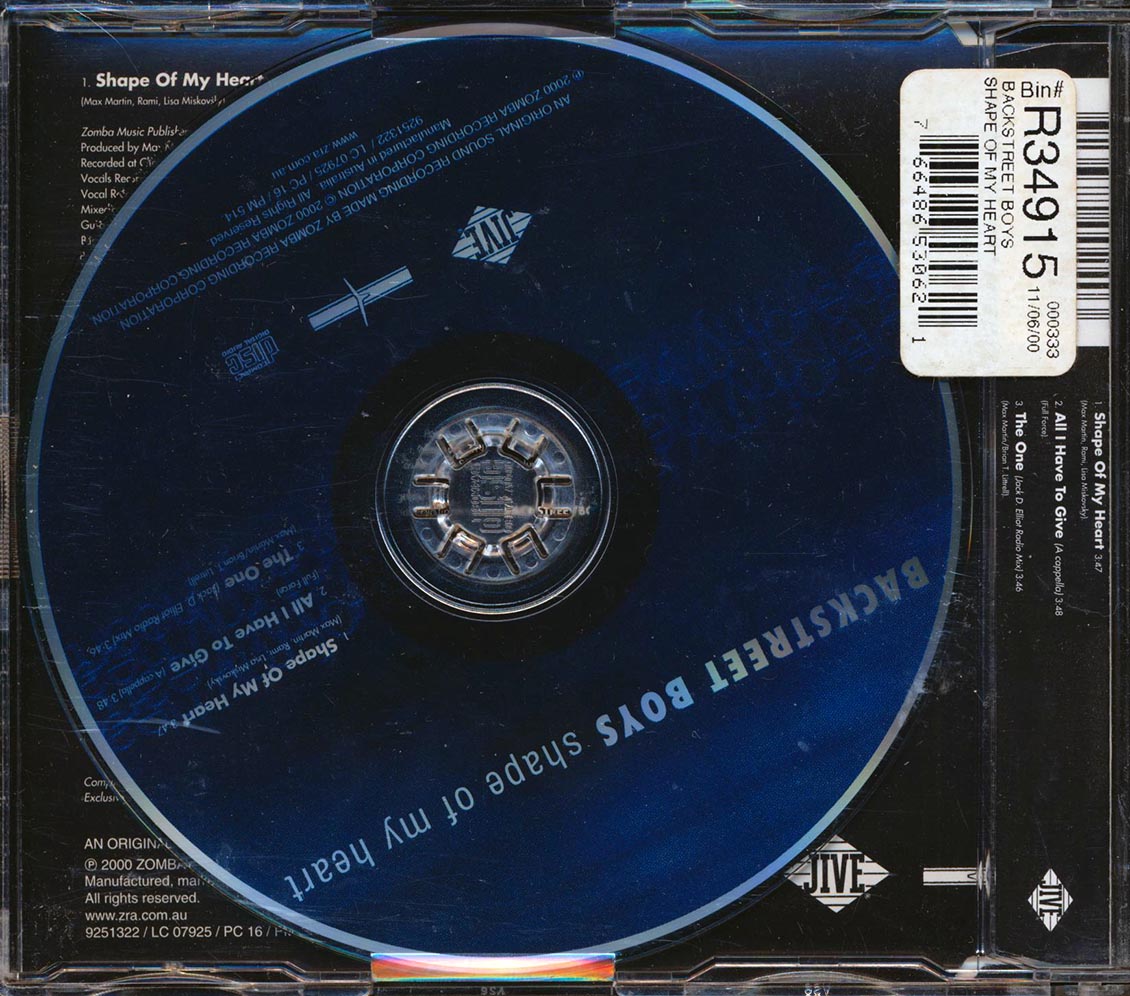 Backstreet Boys - Shape Of My Heart Music CD