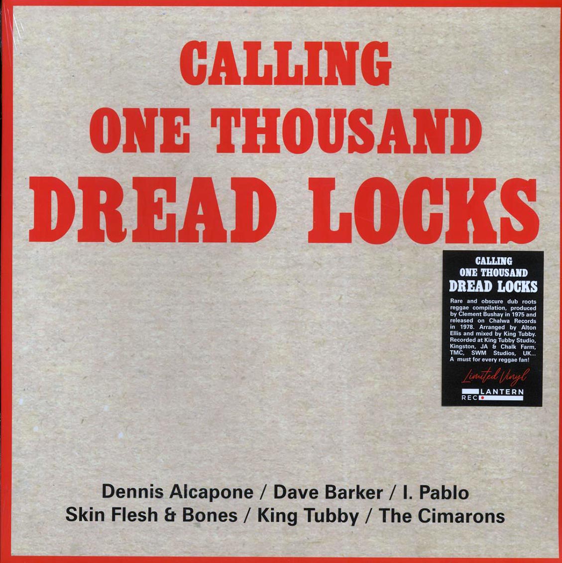 King Tubby, Dennis Alcapone, Dave Barker, Skin, Flesh & Bones, Etc. - Calling One Thousands Dread Locks Vinyl Record
