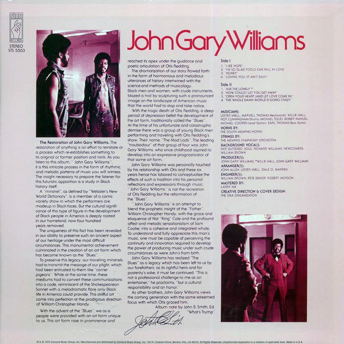 John Gary Williams - John Gary Williams Vinyl Record