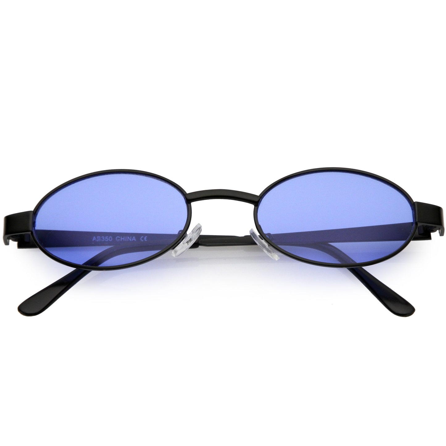 Retro 1990's Small Color Tone Oval Metal Sunglasses C709