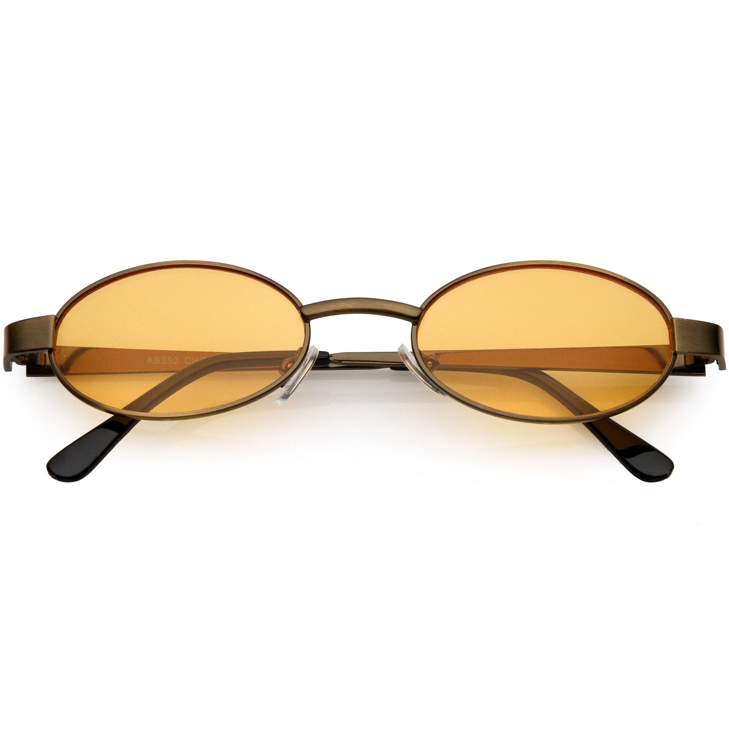 Retro 1990's Small Color Tone Oval Metal Sunglasses C709