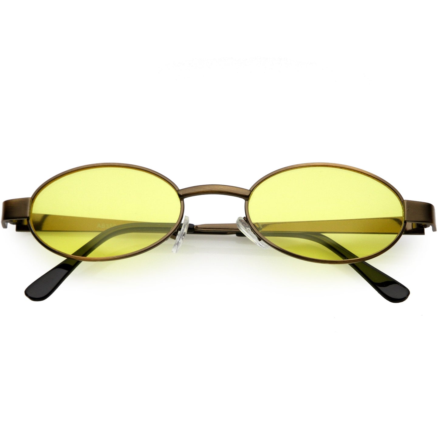 Retro 1990's Small Color Tone Oval Metal Sunglasses C709