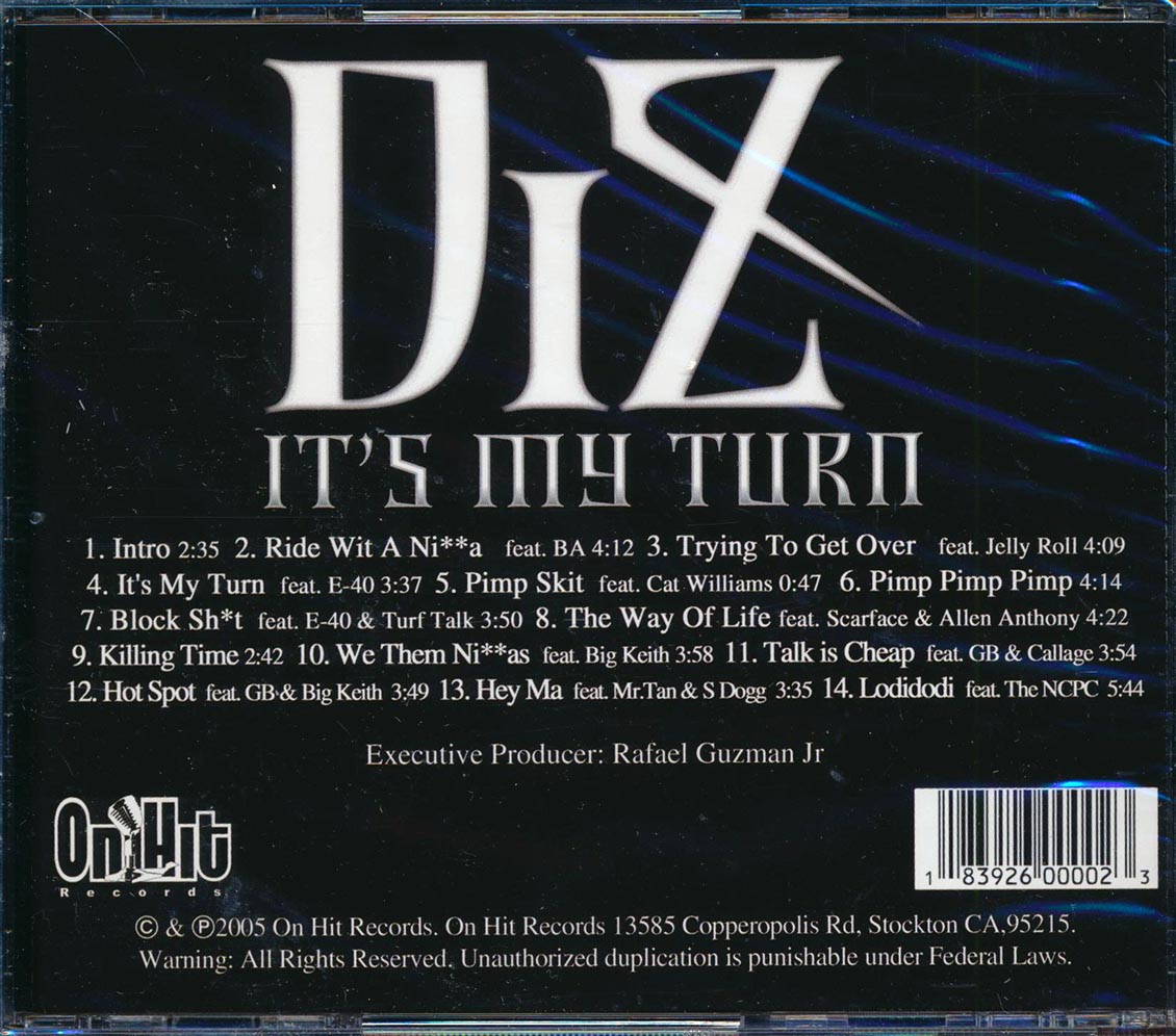 DiZ - It's My Turn Music CD