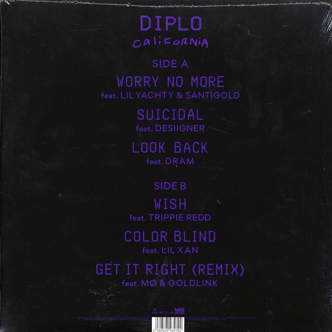 Diplo - California (purple vinyl) (incl. CD) Vinyl Record