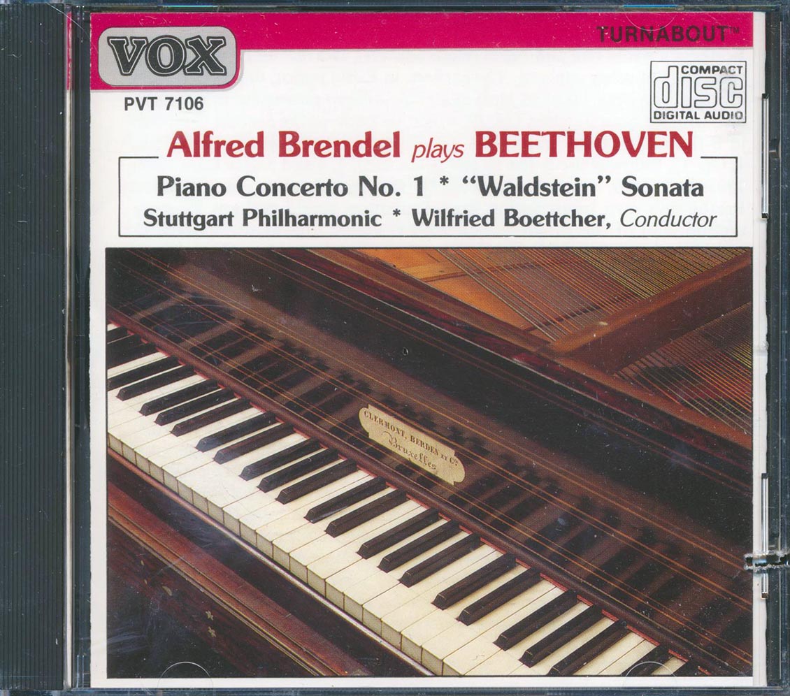 Alfred Brendel, Beethoven - Piano Concerto No. 1 Waldstein Sonata, Stuttgart Philharmonic, Wilfred Boettcher Conductor Music CD