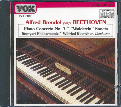 Alfred Brendel, Beethoven - Piano Concerto No. 1 Waldstein Sonata, Stuttgart Philharmonic, Wilfred Boettcher Conductor Music CD