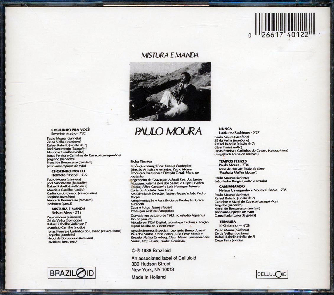 Paulo Moura - Mistura E Manda Music CD