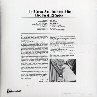Aretha Franklin - The Great Aretha Franklin (ltd. 500 copies made) (clear vinyl) Vinyl Record