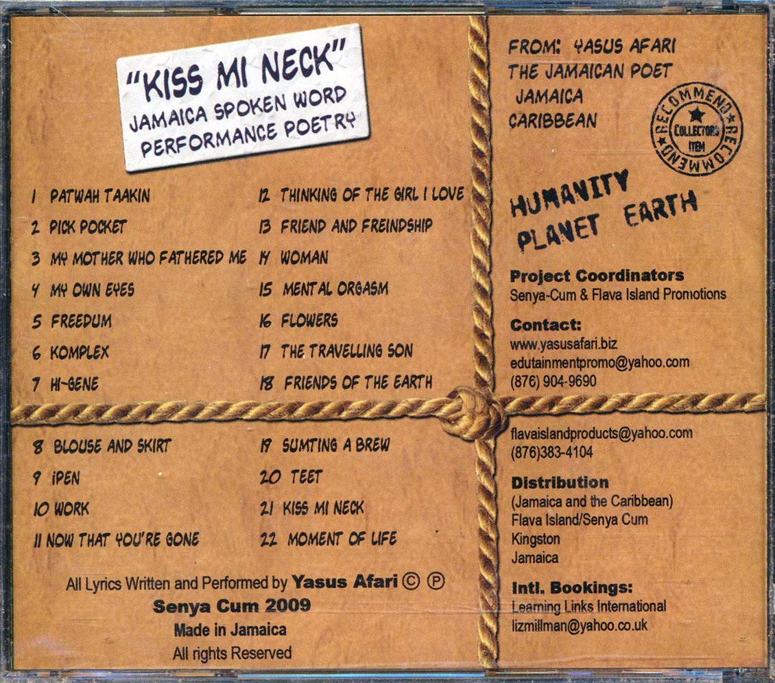 Yasus Afari - Kiss Me Neck Music CD
