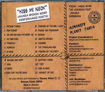 Yasus Afari - Kiss Me Neck Music CD