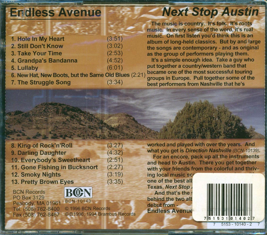 Endless Avenue - Next Stop Austin Music CD