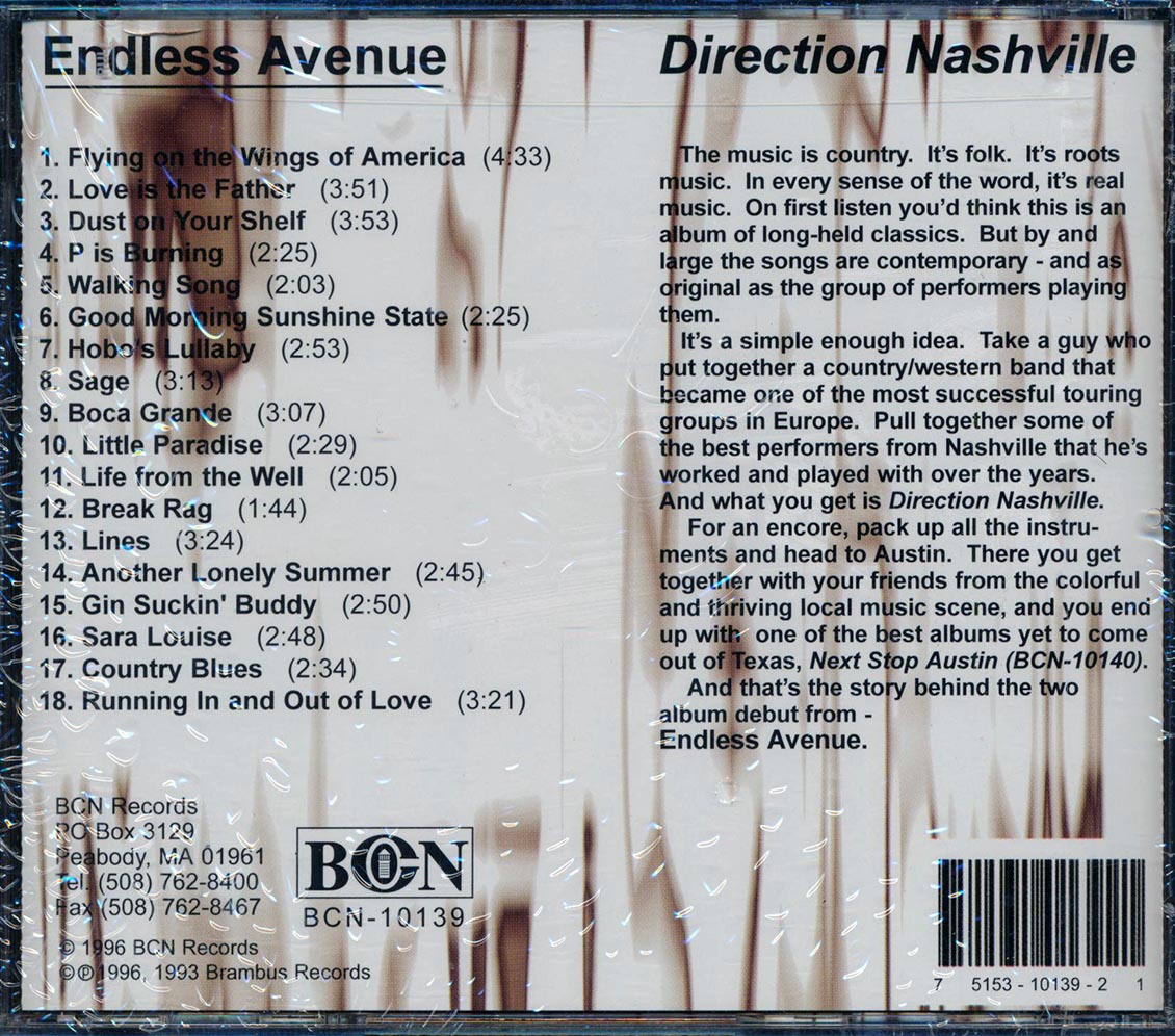 Endless Avenue - Direction Nashville Music CD