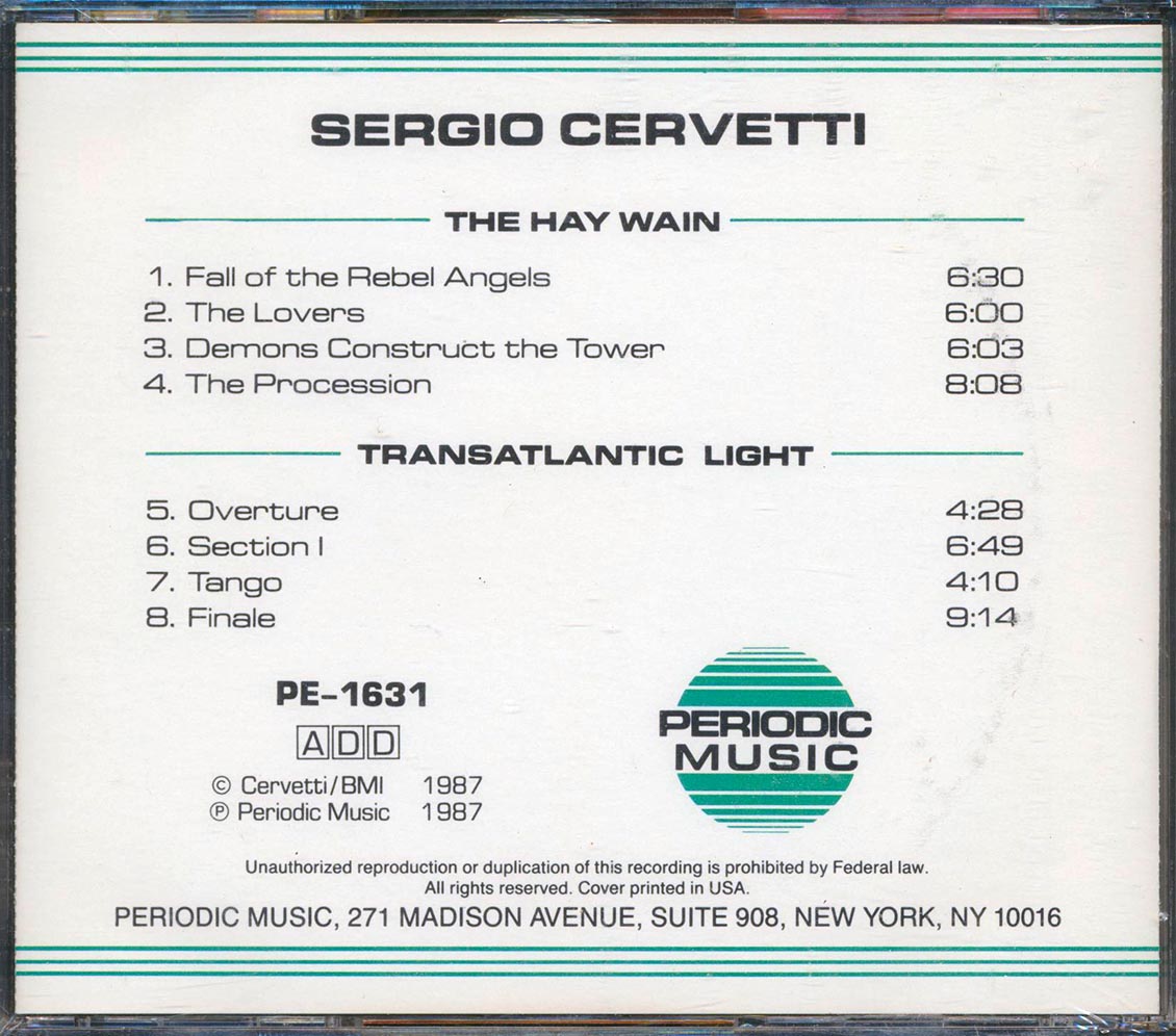 Sergio Cervetti - The Hay Wain Music CD