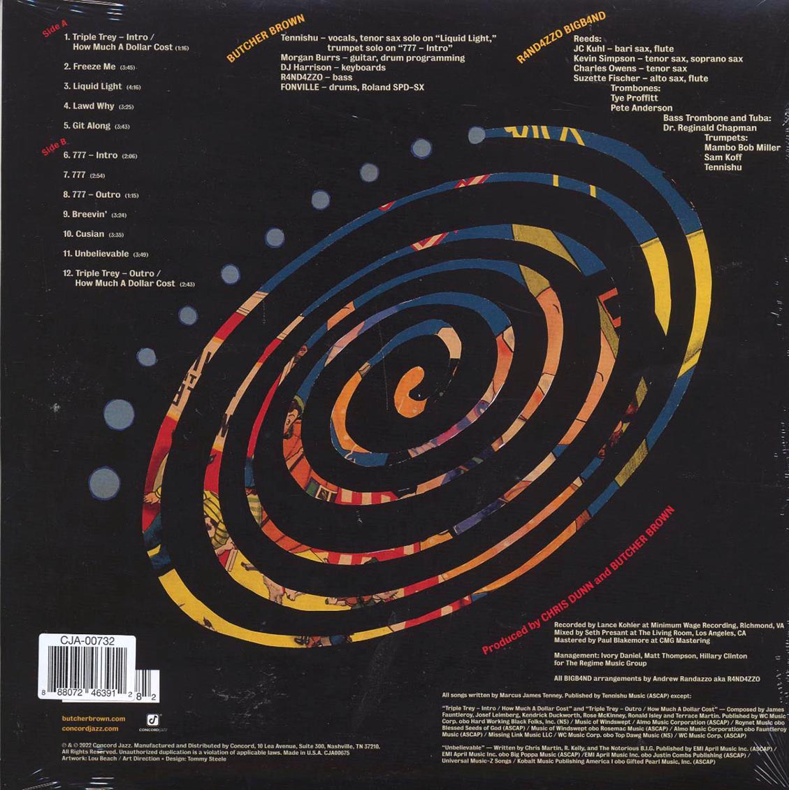 Butcher Brown, Tennishu, R4nd4zzo Bigb4nd - Triple Trey (ltd. ed.) (blue vinyl) (incl. a bonus 45rpm vinyl) Vinyl Record
