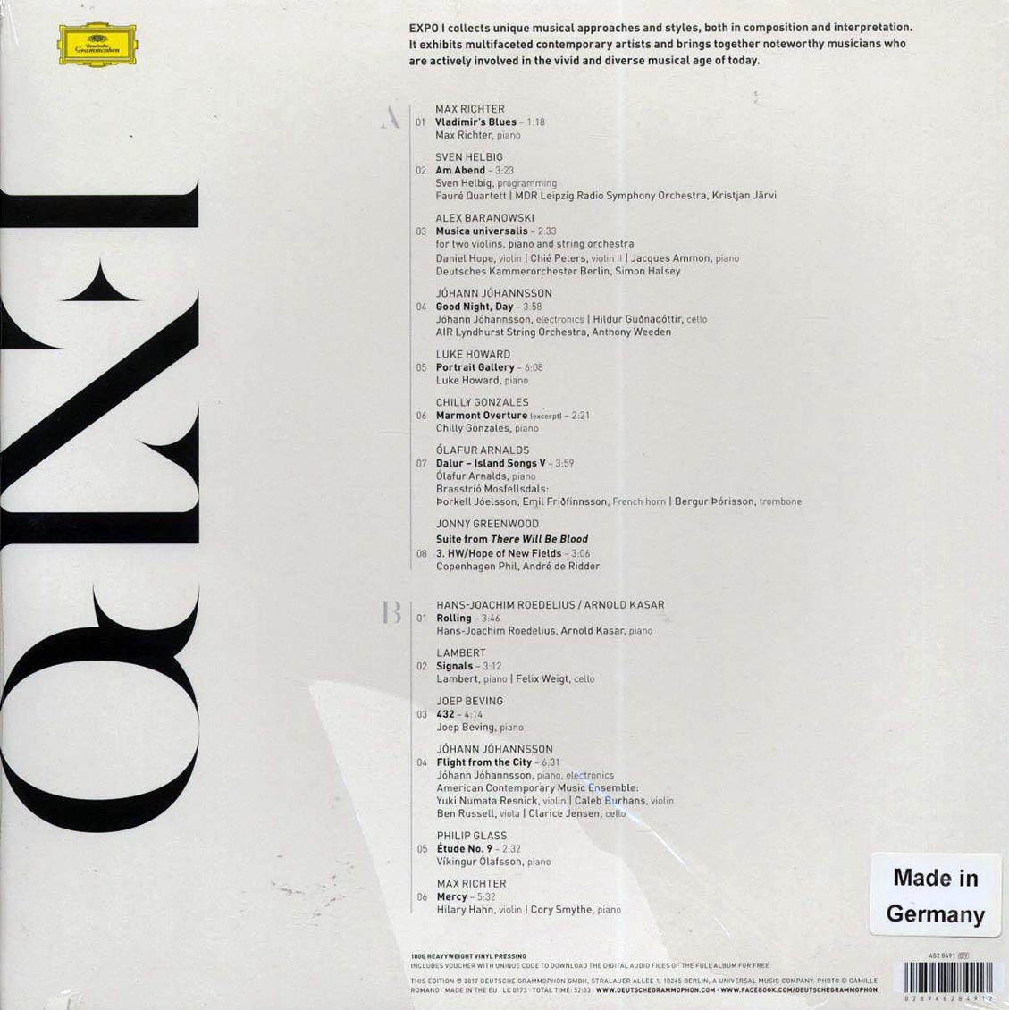 Max Richter, Sven Helbig, Luke Howard, Etc. - Expo 1 (180g) Vinyl Record