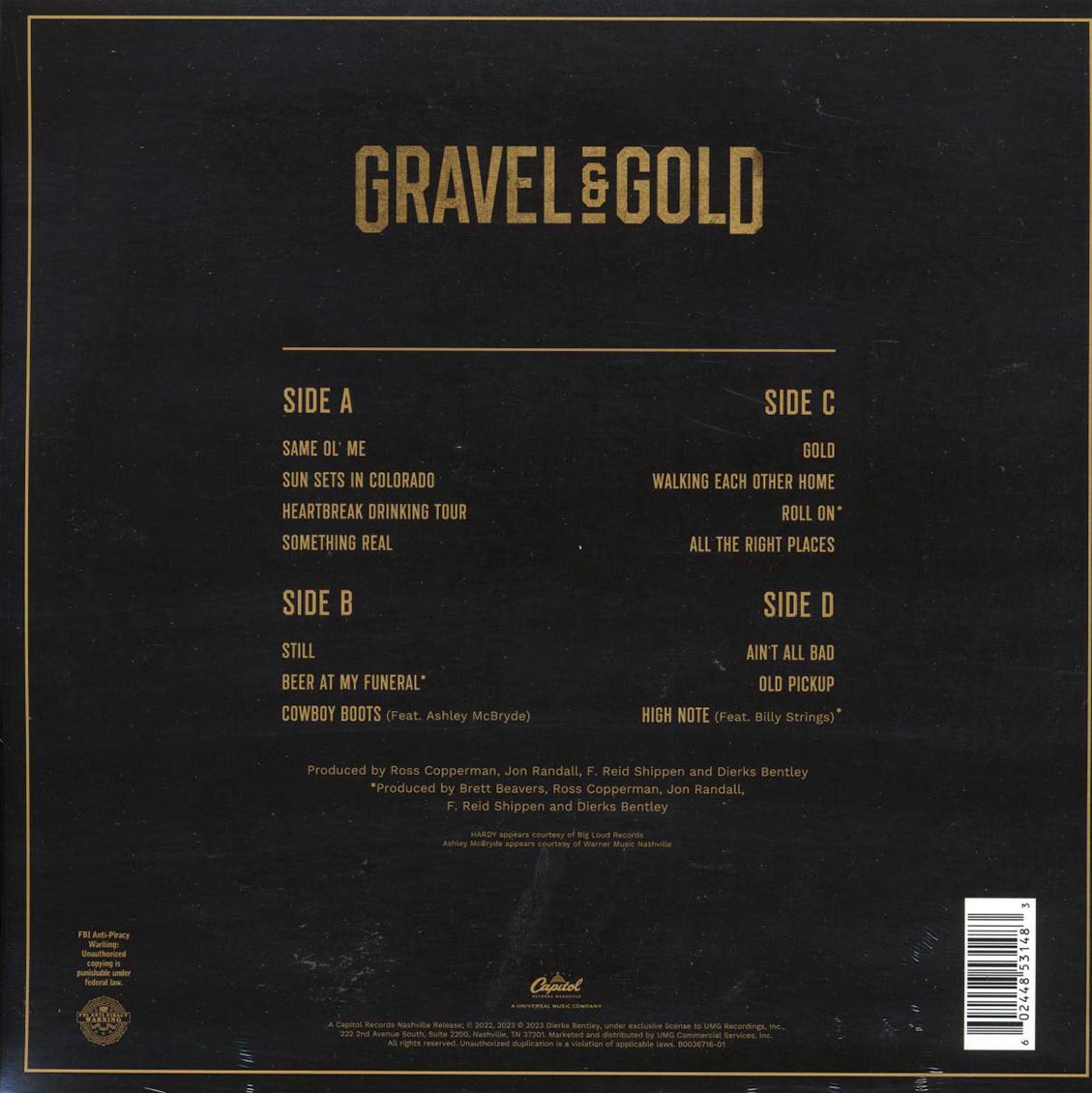 Dierks Bentley - Gravel & Gold (2xLP) Vinyl Record