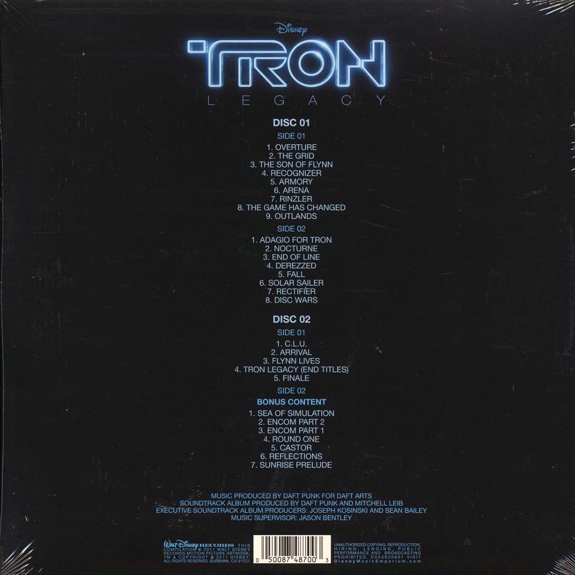 Daft Punk - Tron Legacy: Original Motion Picture Soundtrack (ltd. ed.) (2xLP) (blue/clear vinyl) Vinyl Record