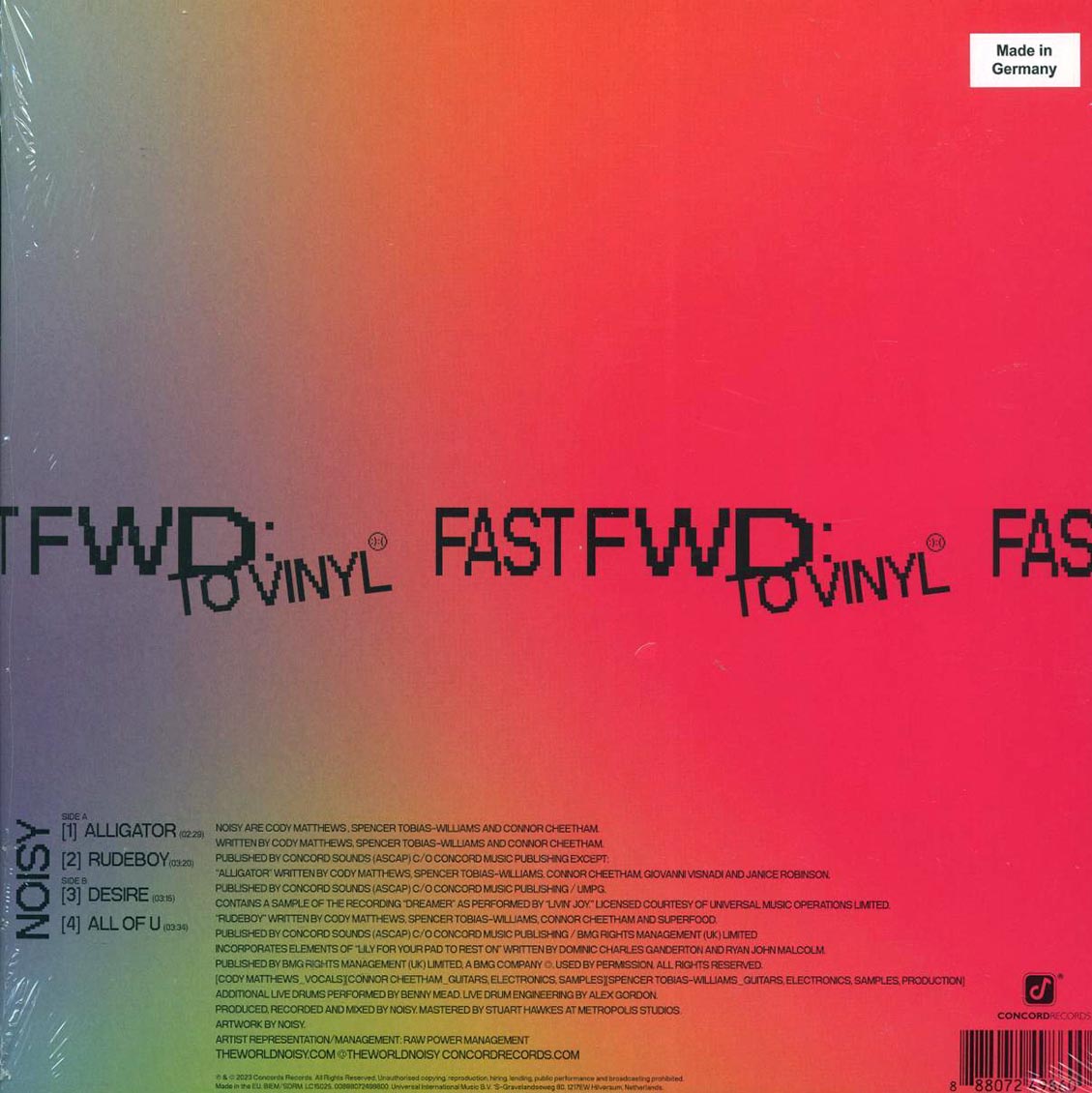 Noisy - Fast Fwd: To Vinyl (RSD 2023) (ltd. ed.) (clear vinyl) Vinyl Record