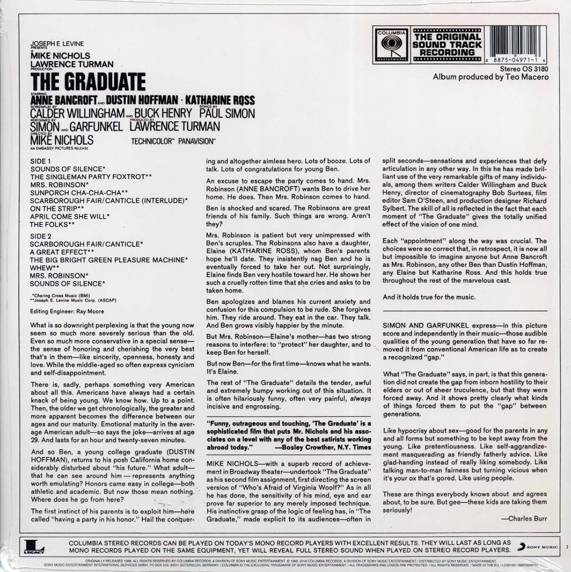 Simon & Garfunkel, Dave Grusin - The Graduate: The Original Sound Track Recording Vinyl Record