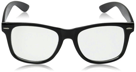 High Quality Retro Nerd Dork Fashion Glasses Black Frame Clear Lens Buddy Clark