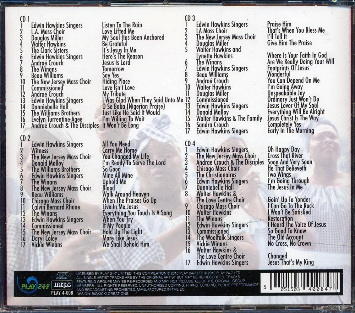 Edwin Hawkins Singers, LA Mass Choir, The Clark Sisters, Etc. - Oh Happy Gospel (68 tracks) (4xCD) Music CD