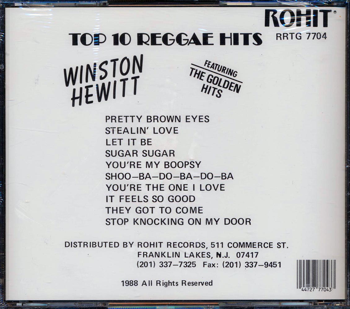 Winston Hewitt - Top 10 Reggae Hits Music CD