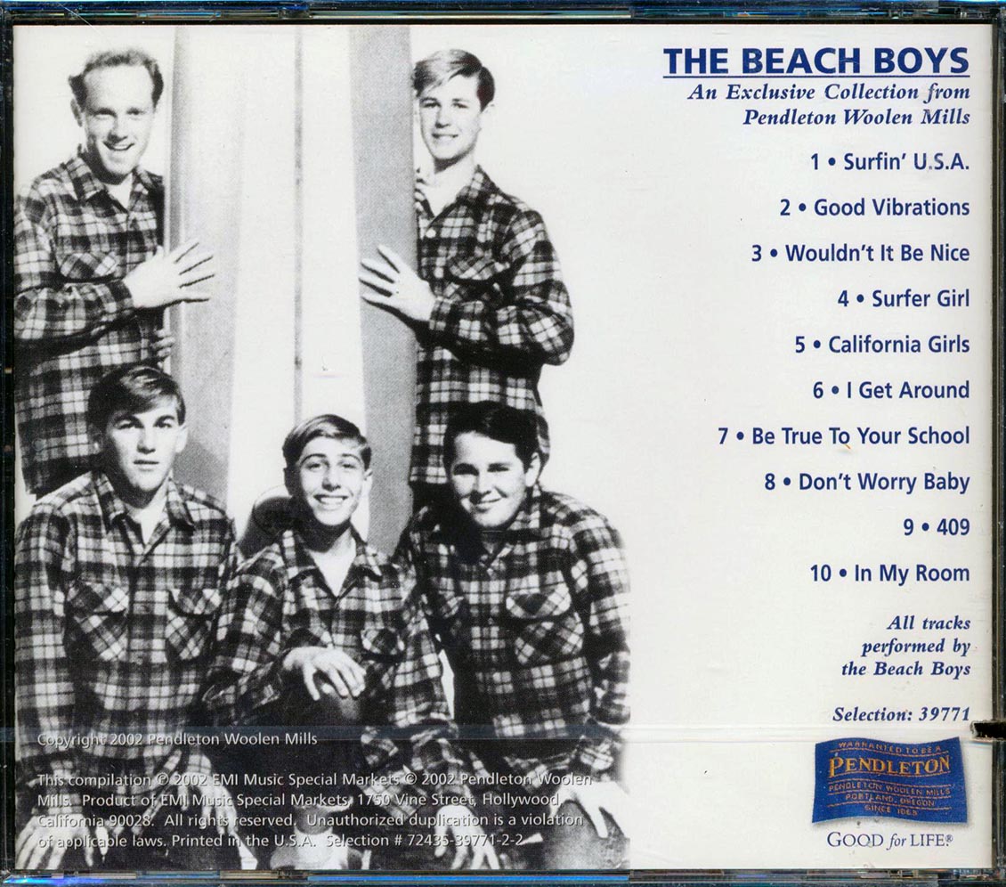 The Beach Boys - Pendleton: An Exclusive Collection From Pendleton Woolen Mills (marked/ltd stock) Music CD