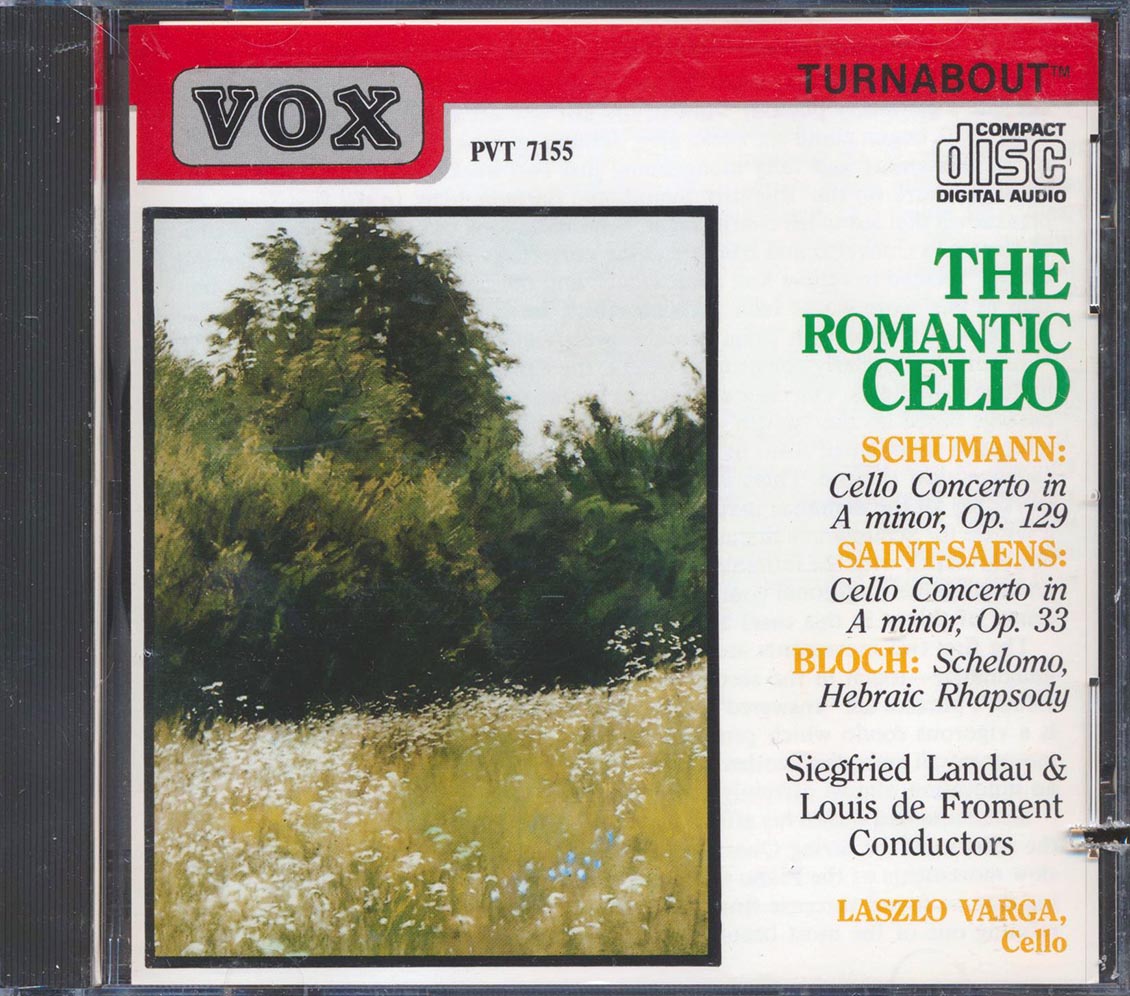 Schumann, Saint-Saens, Bloch - The Romantic Cello (marked/ltd stock) Music CD
