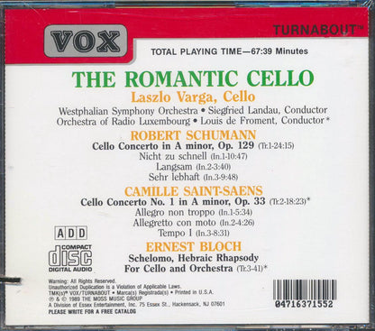 Schumann, Saint-Saens, Bloch - The Romantic Cello (marked/ltd stock) Music CD