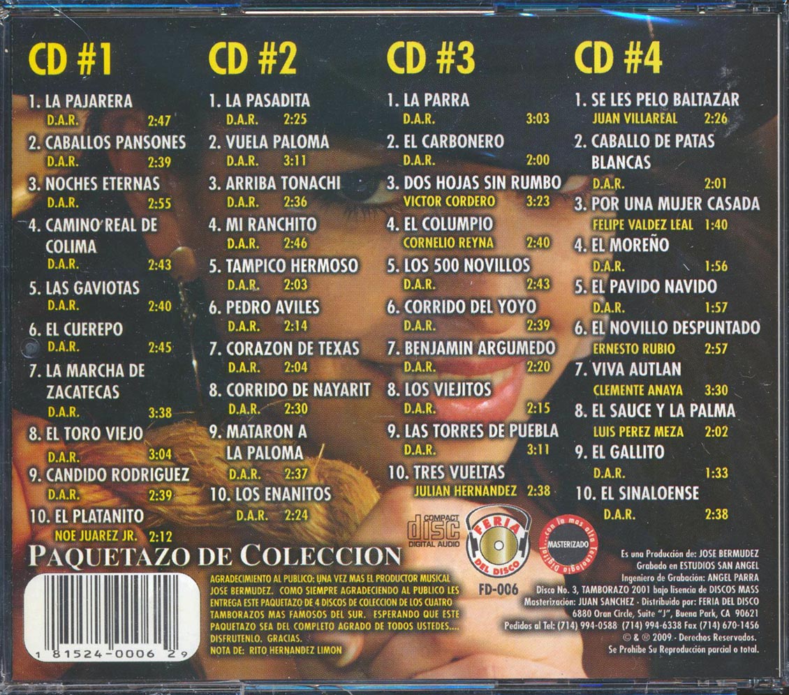 Various - De Parranda Con La Tambora: Paquetazo De Coleccion (40 tracks) (4xCD) Music CD