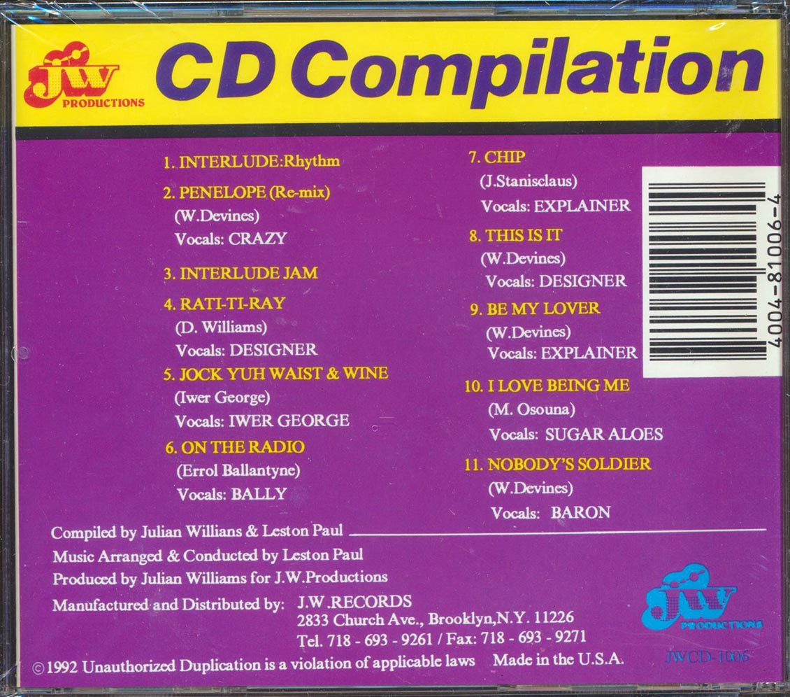 Baron, Explainer, Iwer George, Etc. - JW Records CD Compilation Volume 2 Music CD