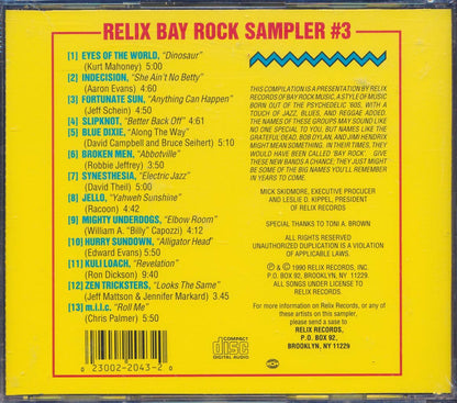 Slipknot, Fortunate Son, Jello, Etc. - Relix Bay Rock Sampler #3 Music CD