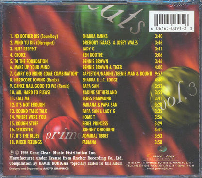 Dennis Brown, Beres Hammond, Johnny Osbourne, Shabba Ranks, Lady G, Etc. - Prime Cuts From Music Works Volume 3 Music CD