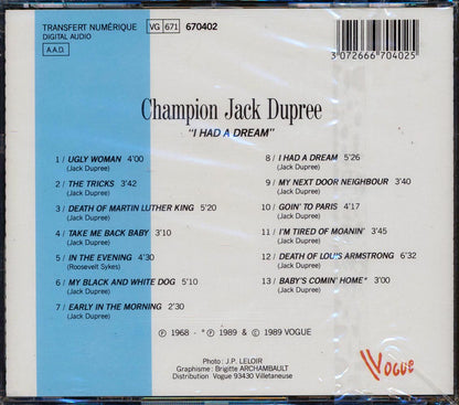 Champion Jack Dupree - I Had A Dream: Living The Blues Music CD