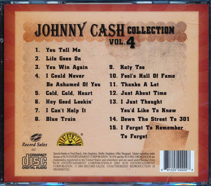 Johnny Cash - Johnny Cash Collection Volume 4 Music CD