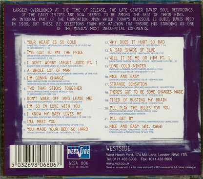 Geater Davis - Sadder Shades Of Blue: The Southern Soul Sessions 1971-76 (22 tracks) (remastered) Music CD