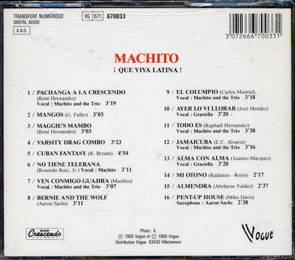 Machito & His Famous Orchestra - Que Viva Latina Music CD