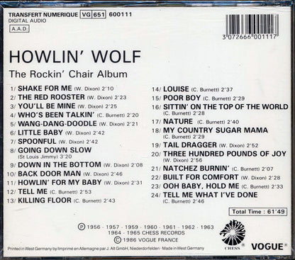 Howlin' Wolf - The Rockin' Chair Album (24 tracks) (+12 bonus tracks) Music CD