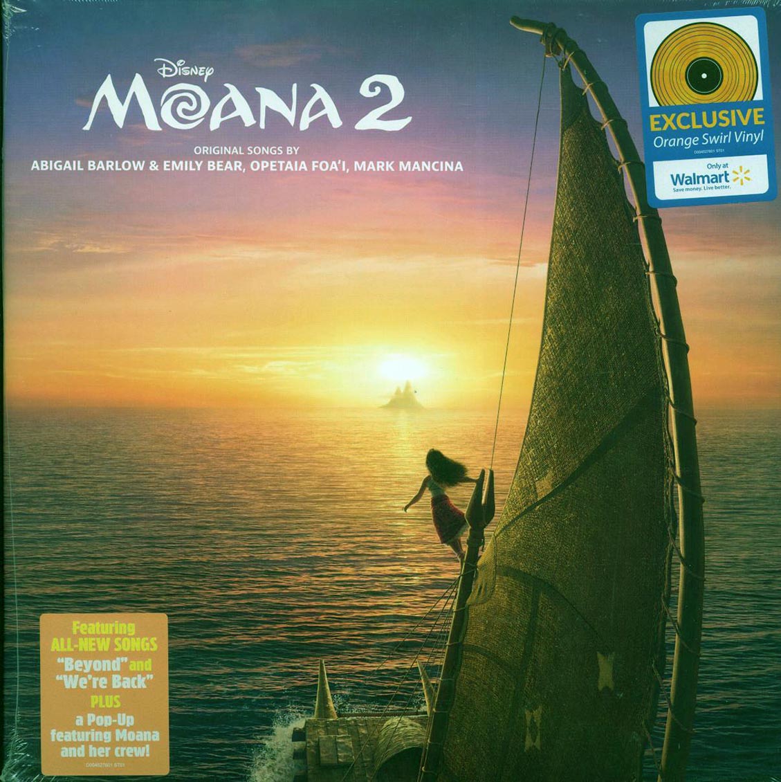 Abigail Barlow, Emily Bear, Opetaia Foa'i, Mark Mancina - Moana 2 (orange swirl vinyl) Vinyl Record