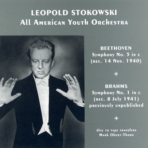 the album cover for Leopold Stokowski - Symphony #5 / Symphony #1 (Recorded 1940-1941)