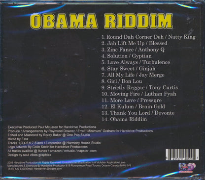 Natty King, Gyptian, Lutan Fyah, Etc. - Obama Riddim Music CD