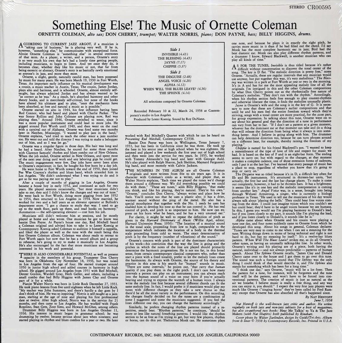 Ornette Coleman - Something Else!!! The Music Of Ornette Coleman (180g) Vinyl Record