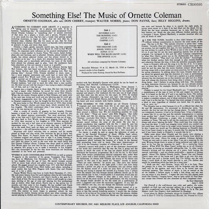 Ornette Coleman - Something Else!!! The Music Of Ornette Coleman (180g) Vinyl Record