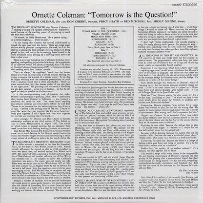 Ornette Coleman - Tomorrow Is The Question (180g) Vinyl Record