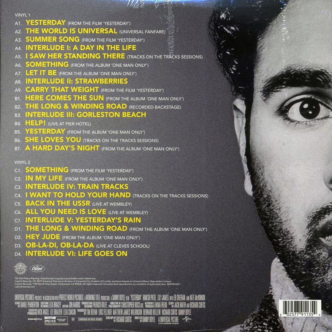 Hamish Patel, Daniel Pemburton - Yesterday: Original Motion Picture Soundtrack (2xLP) (blue vinyl) Vinyl Record